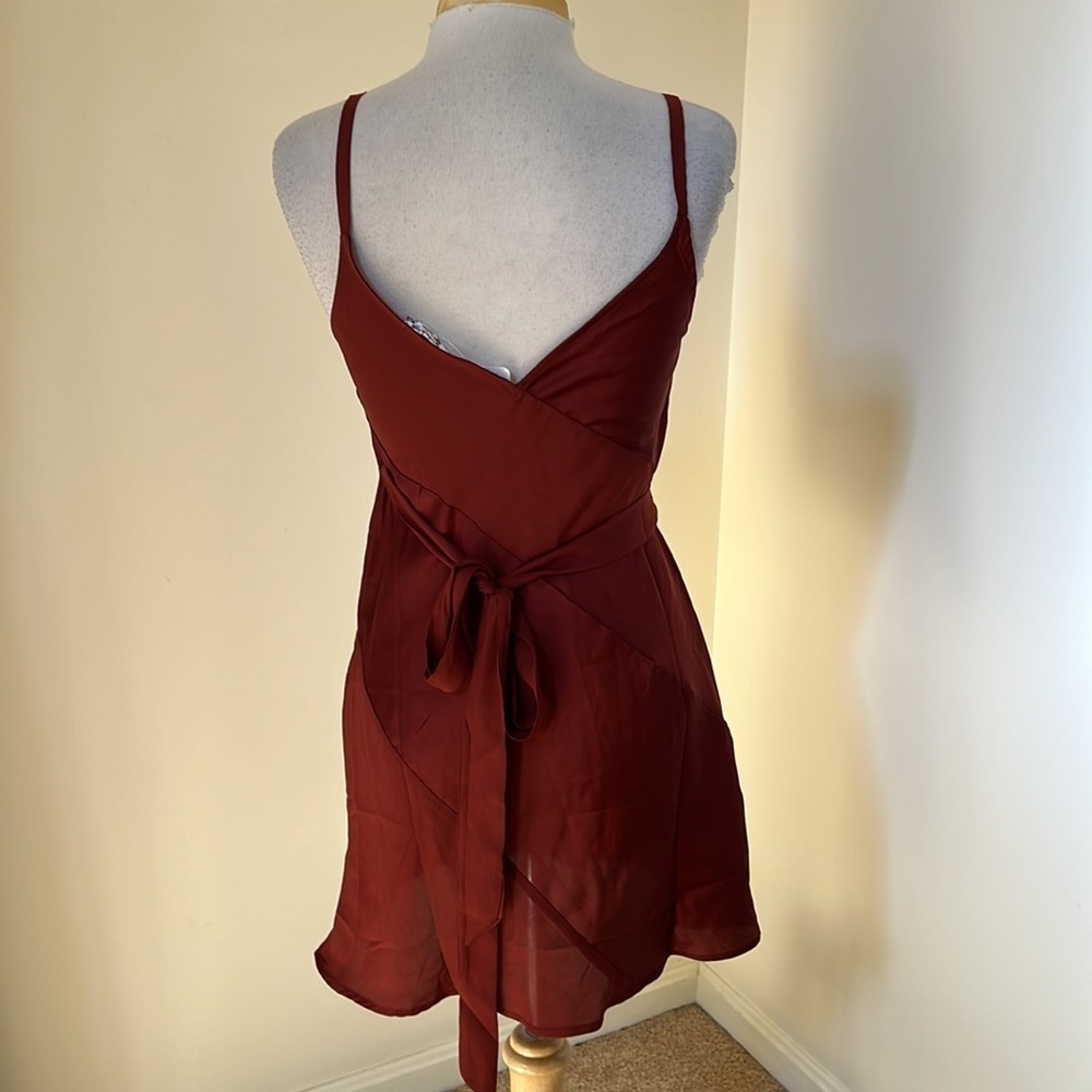 New! Free people intimately cowboy SZ XS like me wrap mini slip dress. - Picture 5 of 11